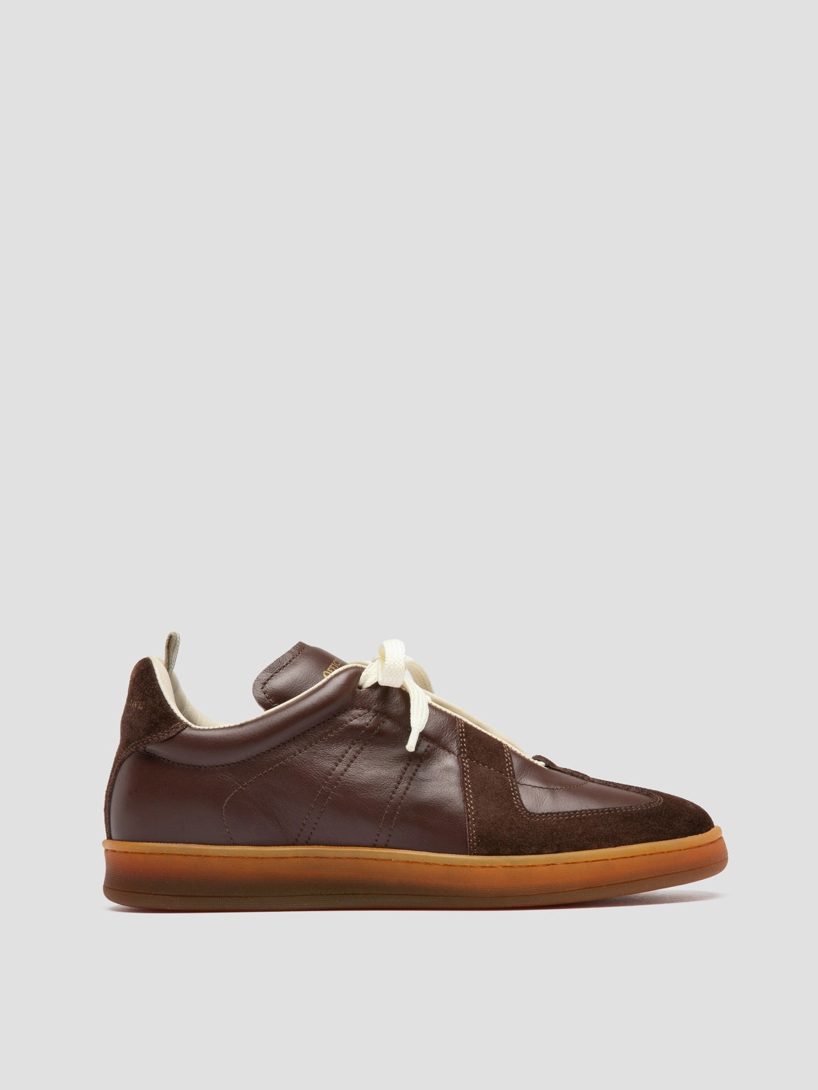 MILITIA 102 - Dark Brown Leather and Suede Sneakers Cool-down