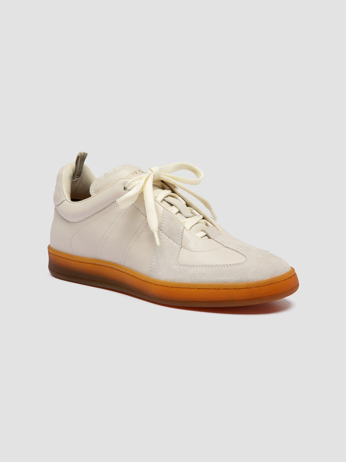 MILITIA 102 - White Leather and Suede Low Top Sneakers Steady Pace