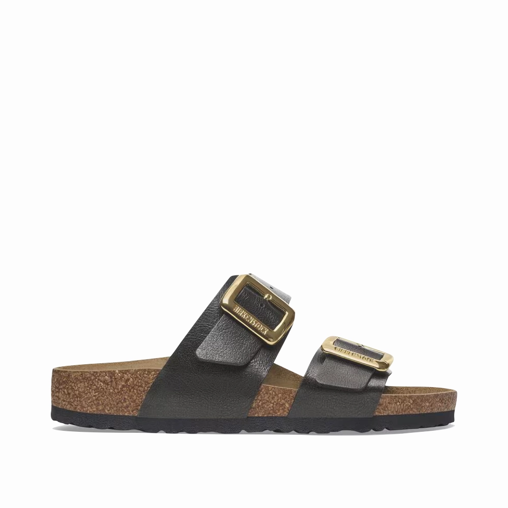 Birkenstock Women's Sydney Luxe Buckle Birko-Flor Sandal in Graceful Licorice Stylish and Comfortable