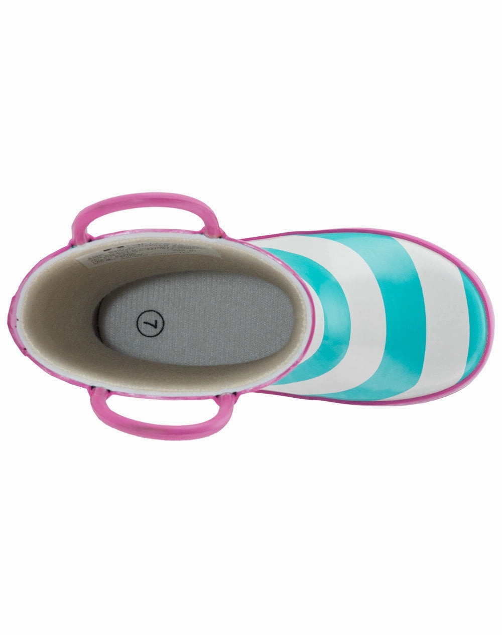 High Heel Shoes Quick Dry Fit Mint, White & Pink Loop Handle Rubber Rain Boots