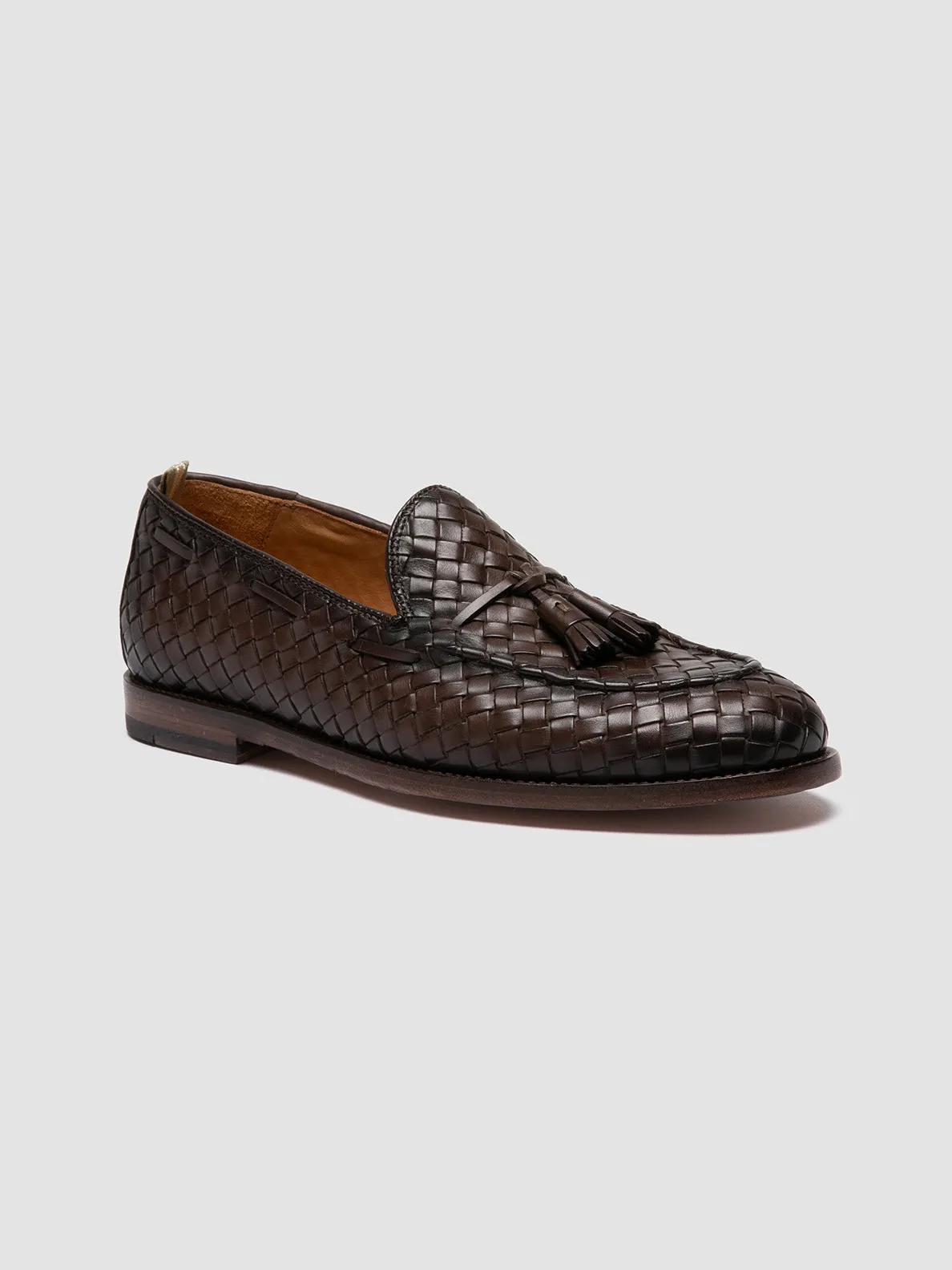 OPERA 004 - Dark Brown Leather Tassel Loafers Control Shade