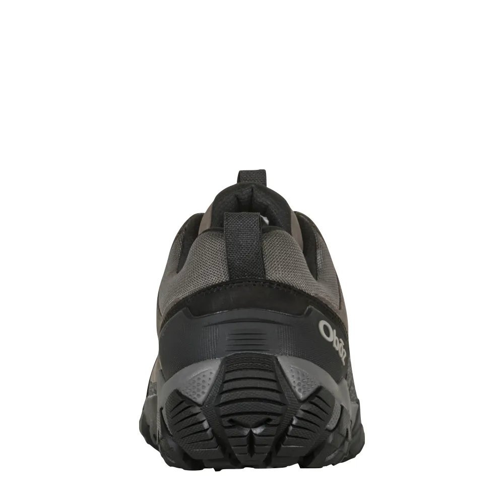 Oboz Men's Sawtooth X Low Waterproof Hiker in Charcoal Zip Closure