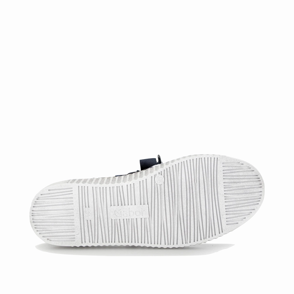 Gabor Women's Bow Sneaker in Marine Navy Slim Silhouette Blossom Step