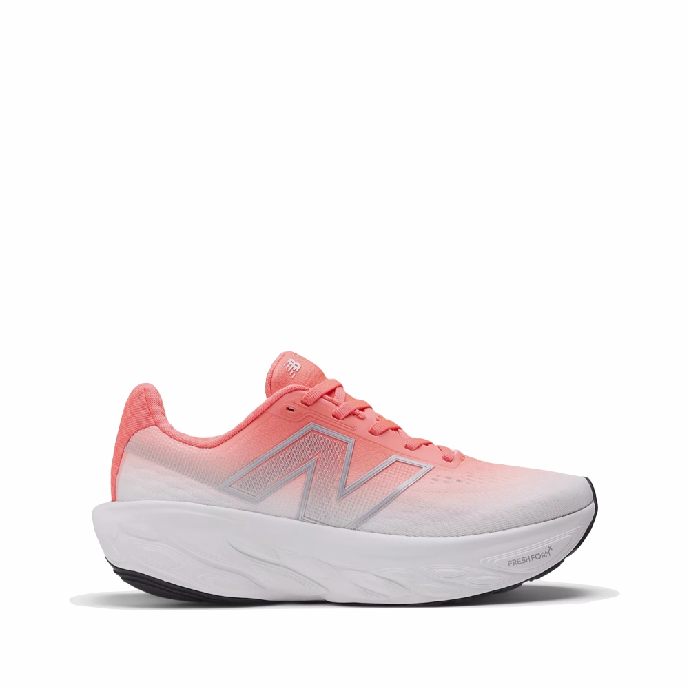 New Balance Women's Fresh Foam X 1080v14 Sneaker in Urgent Red with Silver Metallic and Light Silver Metallic Catch Step