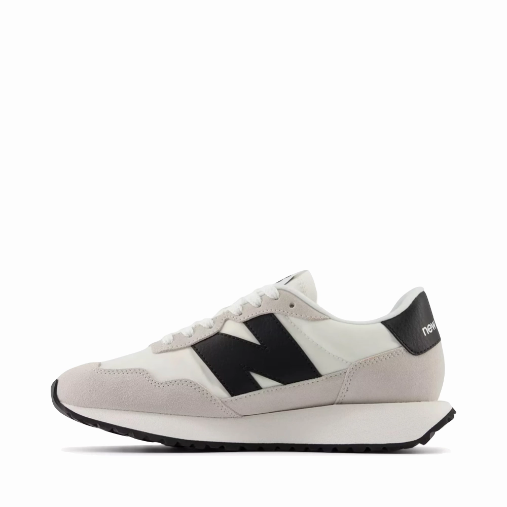 Medit Cool New Balance Women's 237 Sneaker in Sea Salt with Black