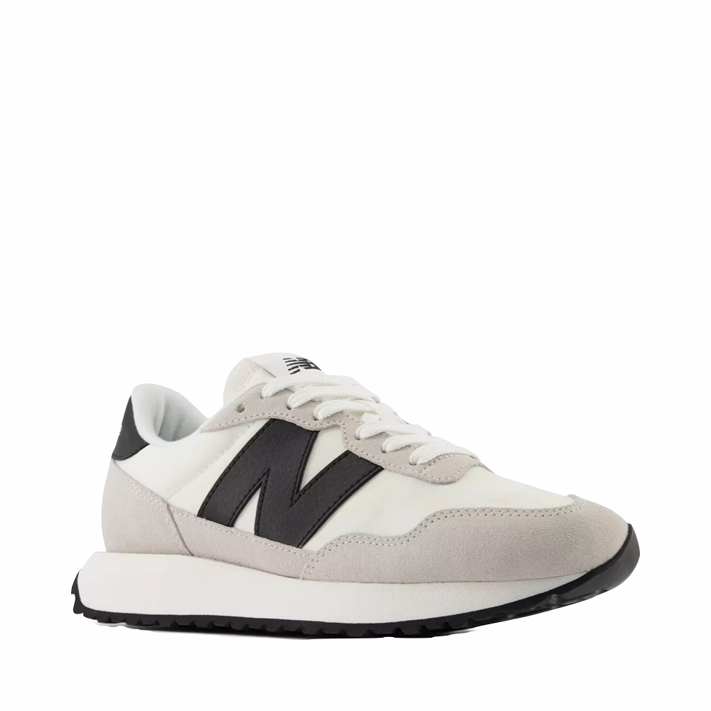 New Balance Women's 237 Sneaker in Sea Salt with Black School Ready Street Fashioned