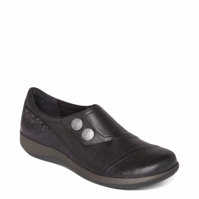 Polish Edge Calm Routine Aetrex Women's Karina Slip On in Black