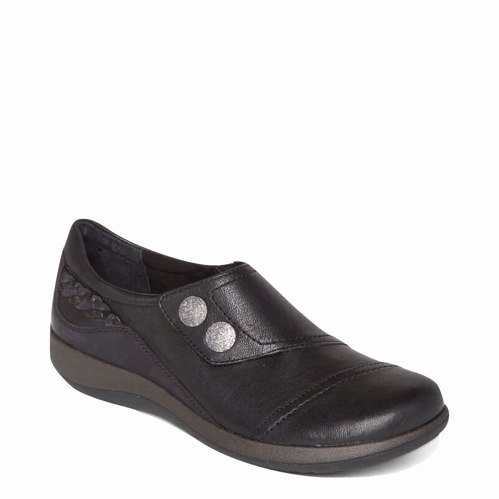 Polish Edge Calm Routine Aetrex Women's Karina Slip On in Black