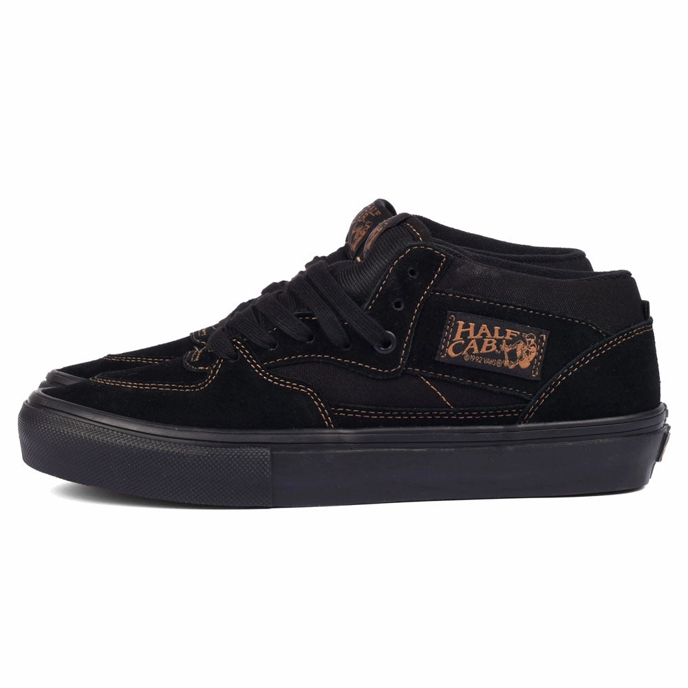 winter - suitable racquetball player shoes Vans - Skate Half Cab (Black/Brown)