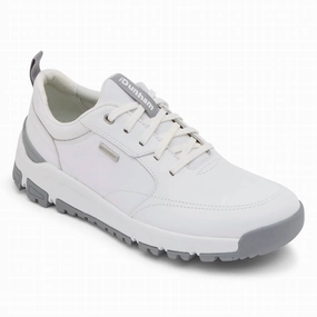 Men's Glastonbury Waterproof Ubal Ii Walking Shoe - 4E/extra Wide Width In White WaterResistantCoating Easy On And Off