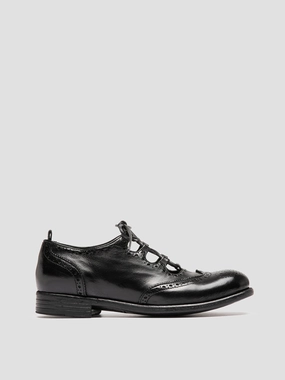 Safety Hold Luxury Wedding CALIXTE 079 - Black Leather Oxford Shoes