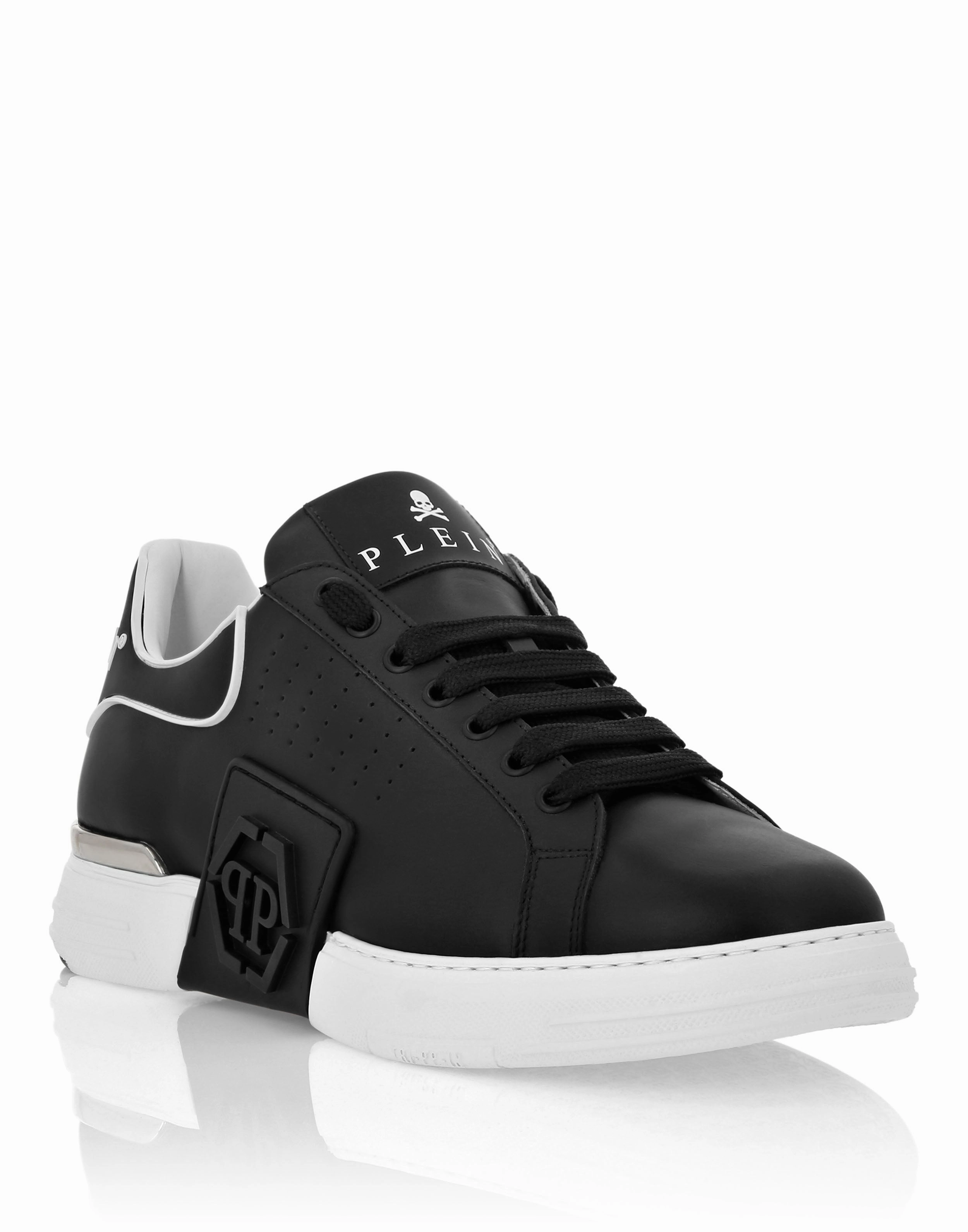 Nappa Leather Sneakers Low Top Hexagon elevated - heel - feature shoes night running shoes