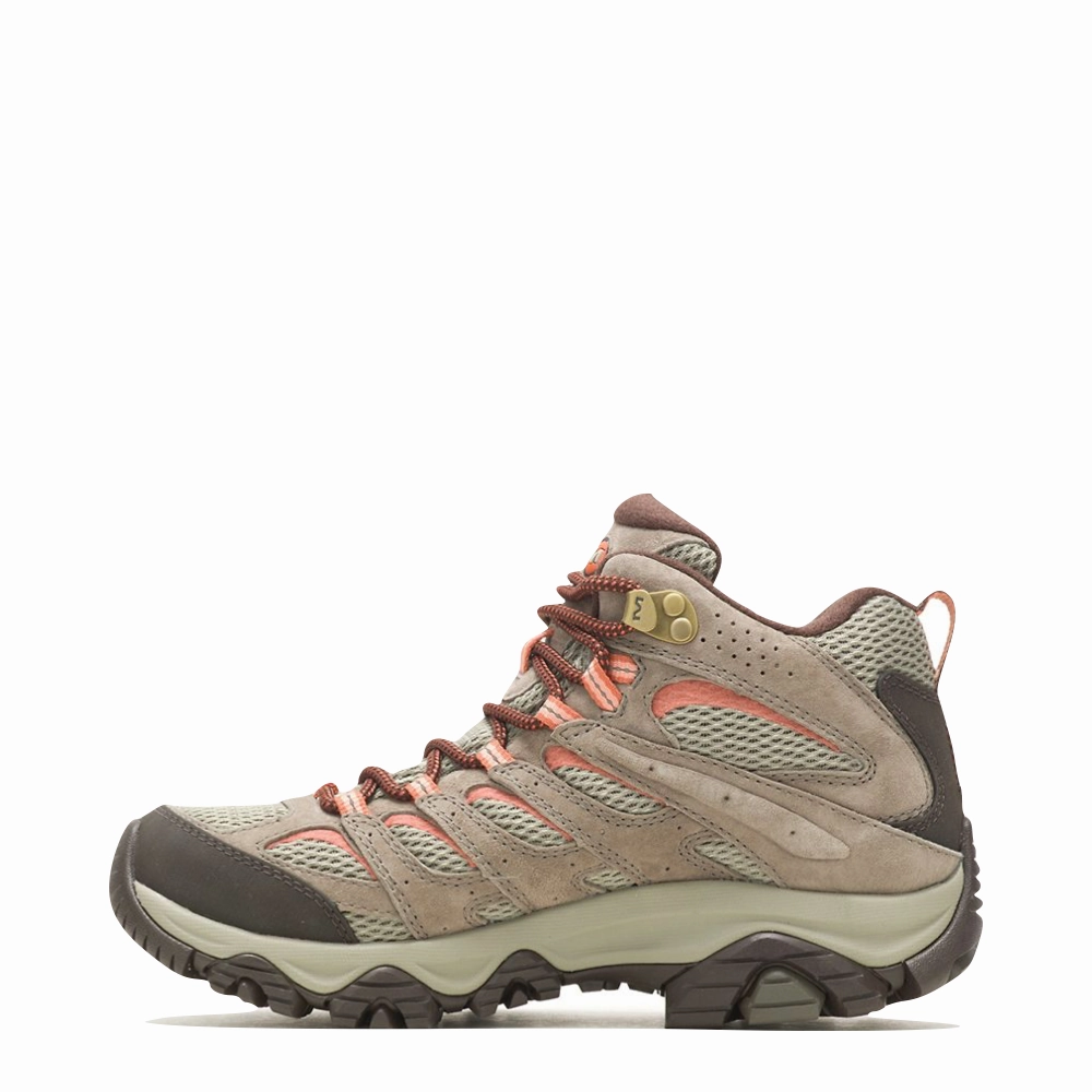 Weatherproof Fit Merrell Women's Moab 3 Mid Waterproof Hiking Boots in Bungee Cord Tan