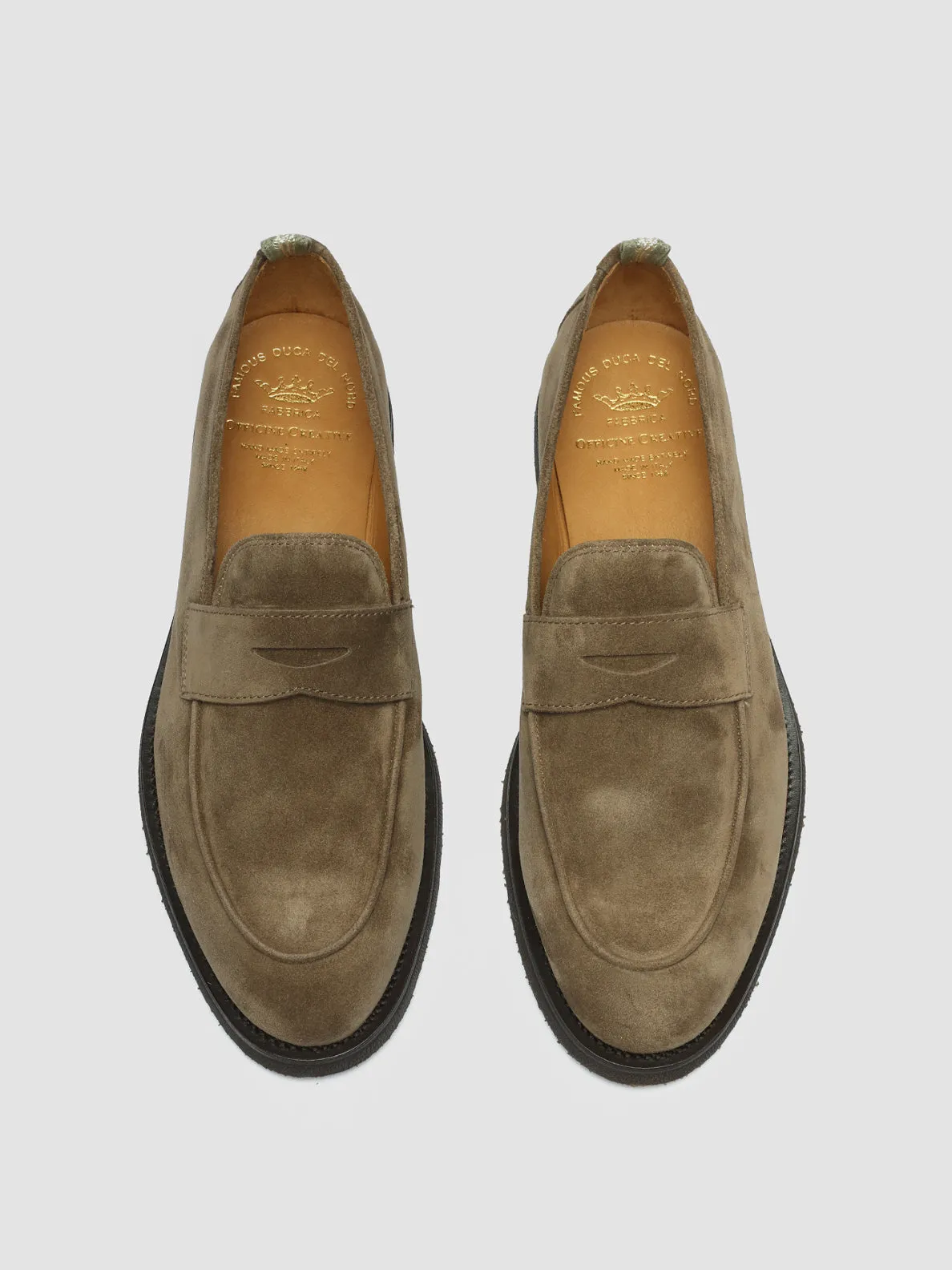 OPERA FLEXI 101 - Brown Suede Penny Loafers Low Maintenance