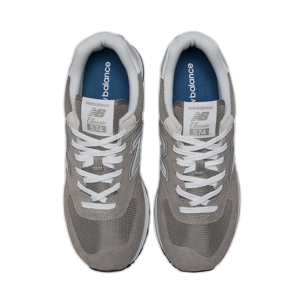 shock - dispersing cold - resistant - design shoes New Balance Men's 574 Sneaker in Grey with White