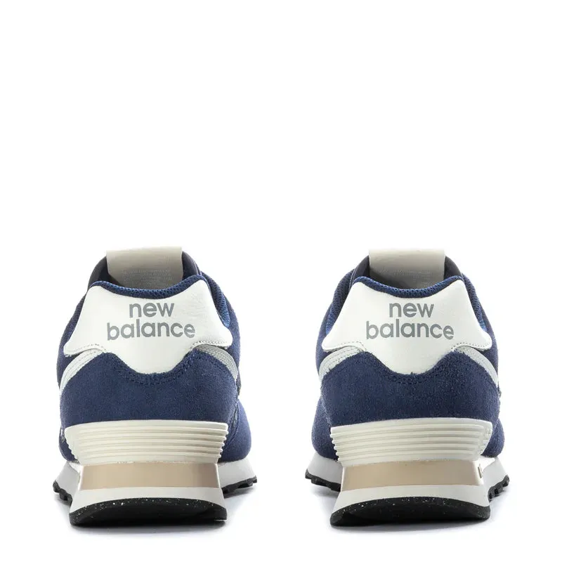 removable - insole - feature shoes running with a fitness tracker New Balance Men's 574 Sneaker in Navy with Sea Salt