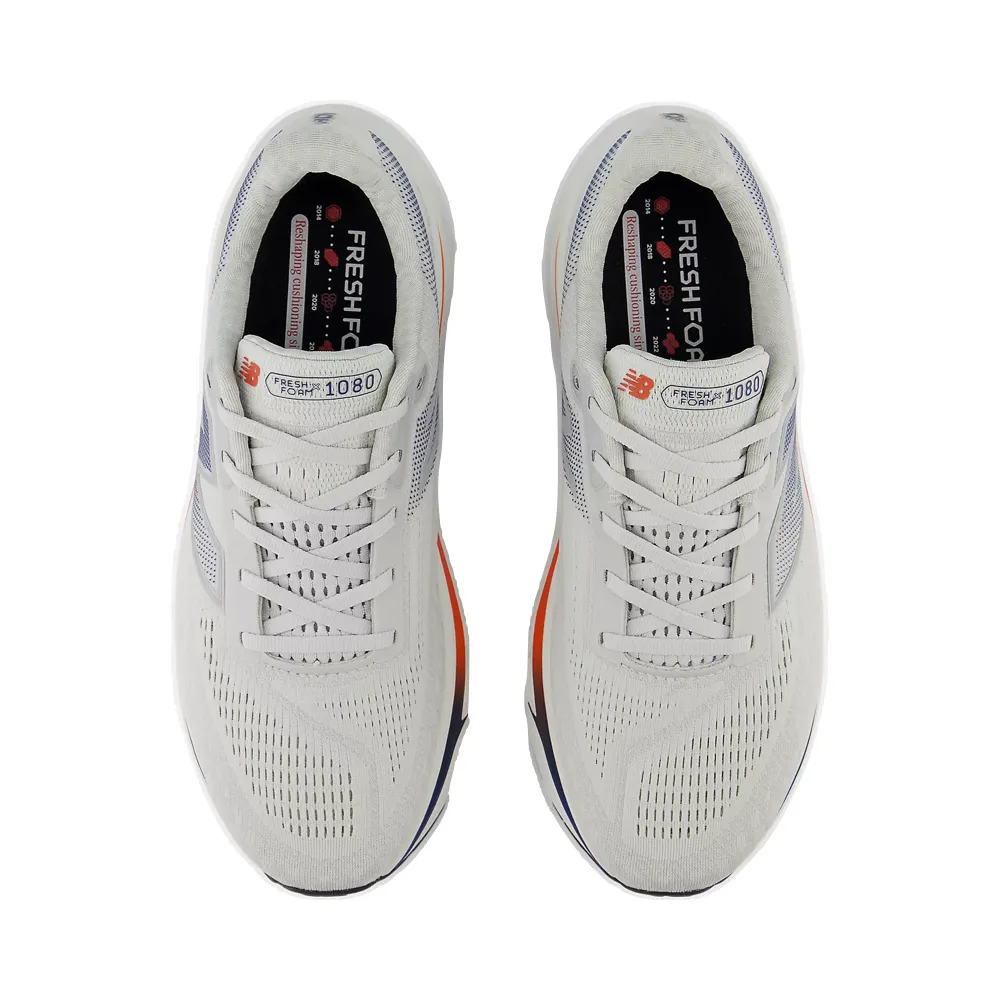 Comfortable Foot Mobility New Balance Men's Fresh Foam X 1080v14 in Grey Matter with Silver Metallic and Inkwell
