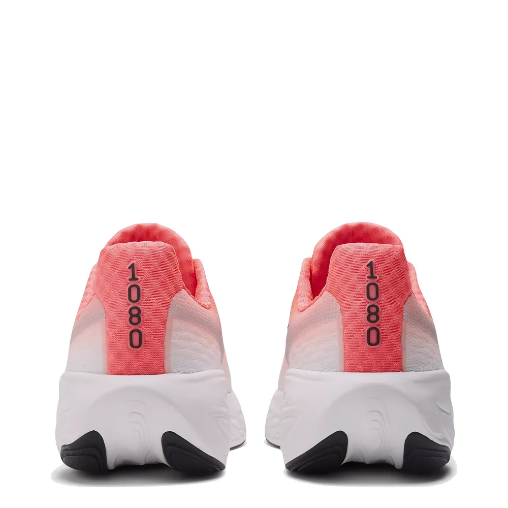 New Balance Men's Fresh Foam X 1080v14 in Urgent Red with Reflection and Black SyntheticLeather