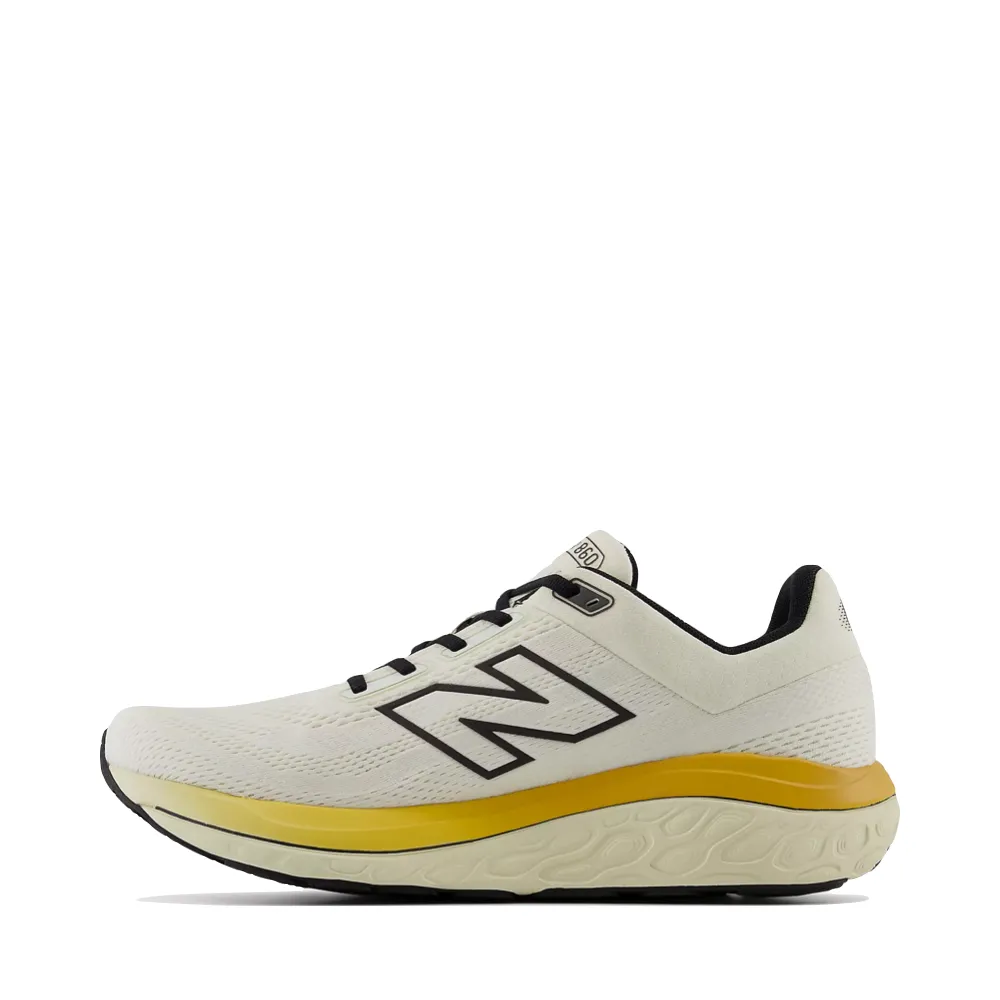 New Balance Men's Fresh Foam X 860v14 Sneaker in Sea Salt with Angora and Dried Apricot High Stability