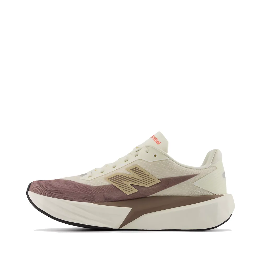 wet - weather Slip On New Balance Men's FuelCell Rebel v5 Sneaker in Angora with Earth Shadow and Sea Salt