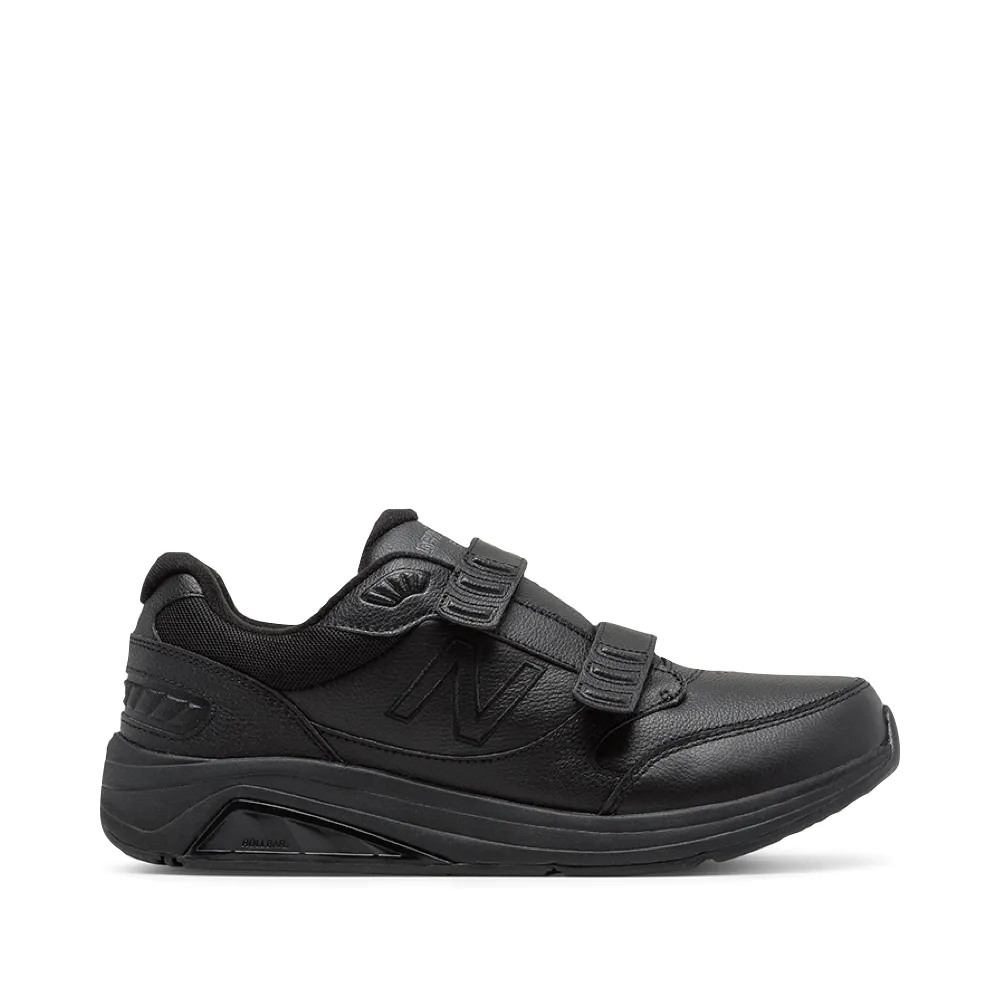 New Balance Men's Hook and Loop 928v3 Leather Sneaker in Black Customizable