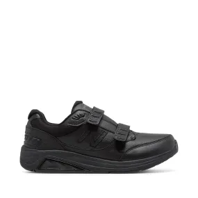 New Balance Men's Hook and Loop 928v3 Leather Sneaker in Black Customizable