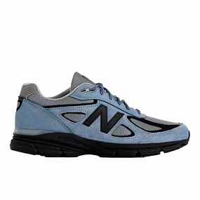 New Balance 990 V4 Artic Grey / Black  U990BB4 Men's elastic - lacing running shoes running with a mid - top design