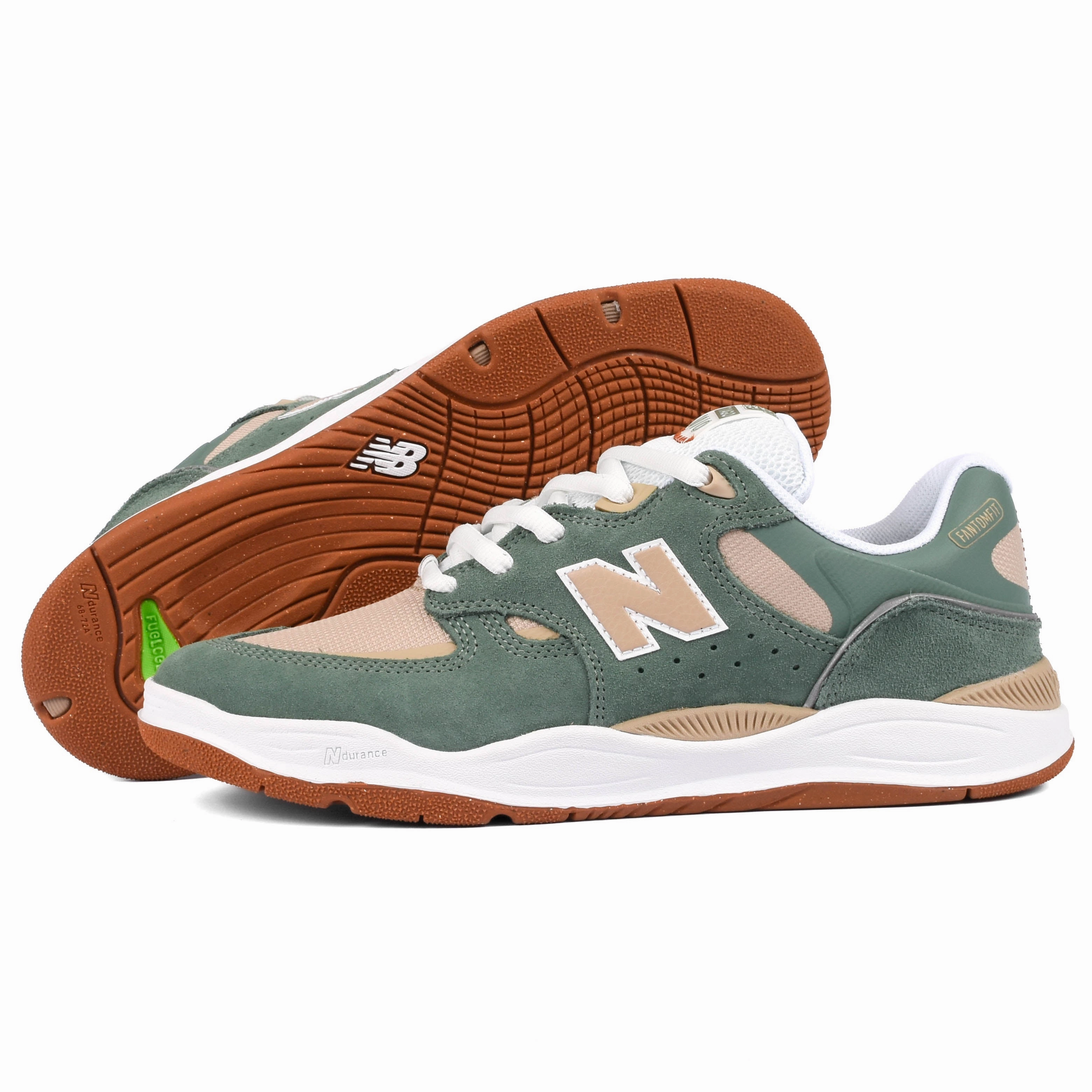 New Balance - 1010 TC (Green/Beige) running in straight tracks shoes Impact protection