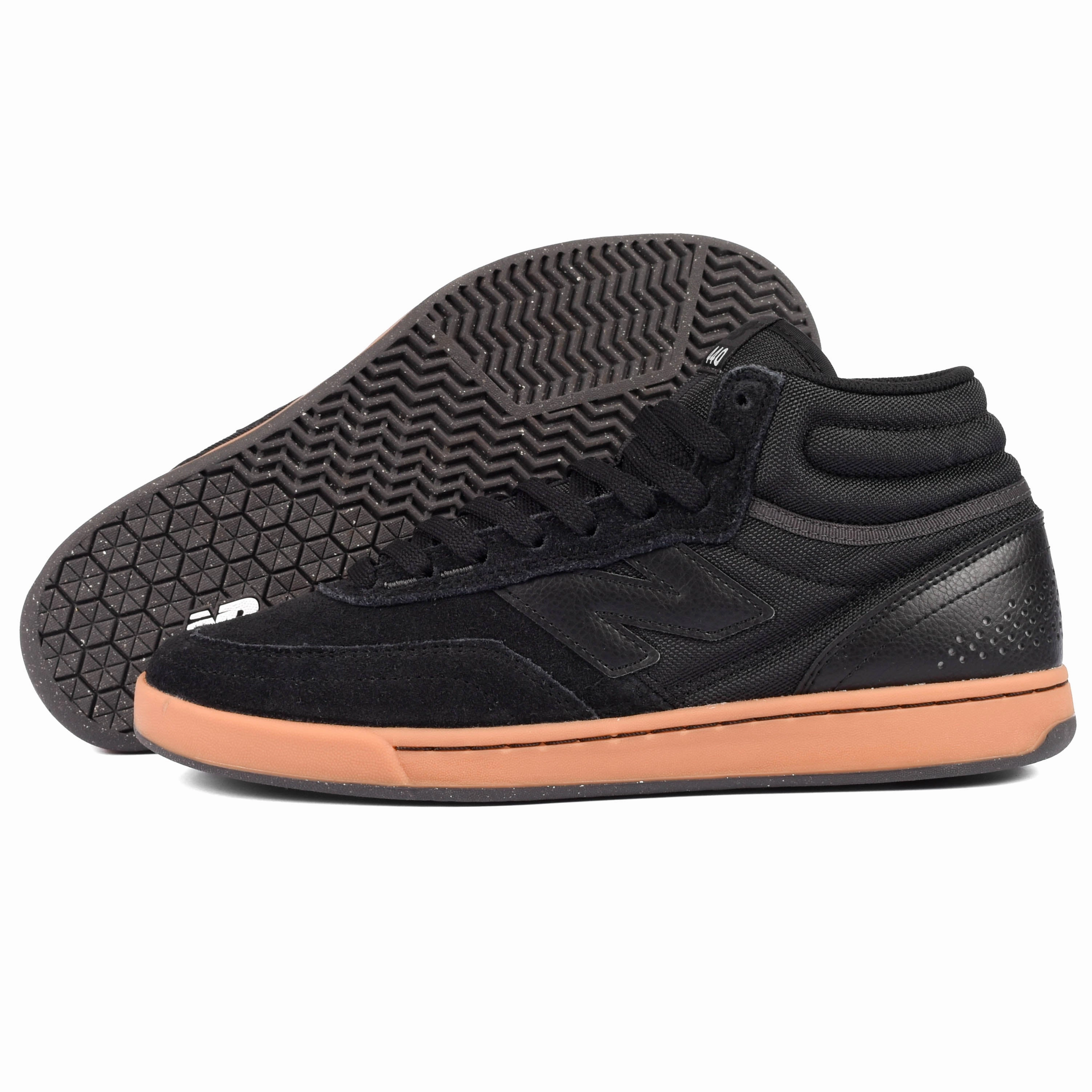 New Balance - 440 High HZ2 (Black/Brown) running in a track meet shoes