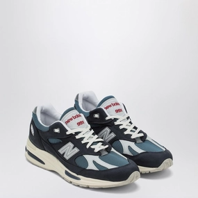 New Balance Men's blue/ Sneaker Made In Uk 991V2 anti - static - property shoes long - lasting - quality shoes