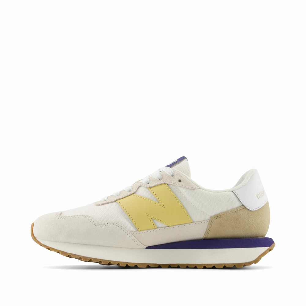 Olive Tone New Balance Women's 237 Sneaker in Sea Salt with Hay