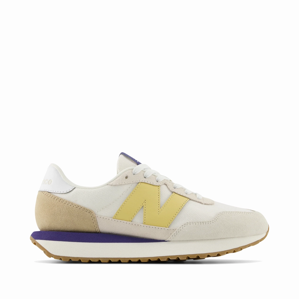 New Balance Women's 237 Sneaker in Sea Salt with Hay Training Ease