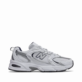 Planet Hike New Balance Women's 530 Lifestyle Sneaker in White with Natural Indigo