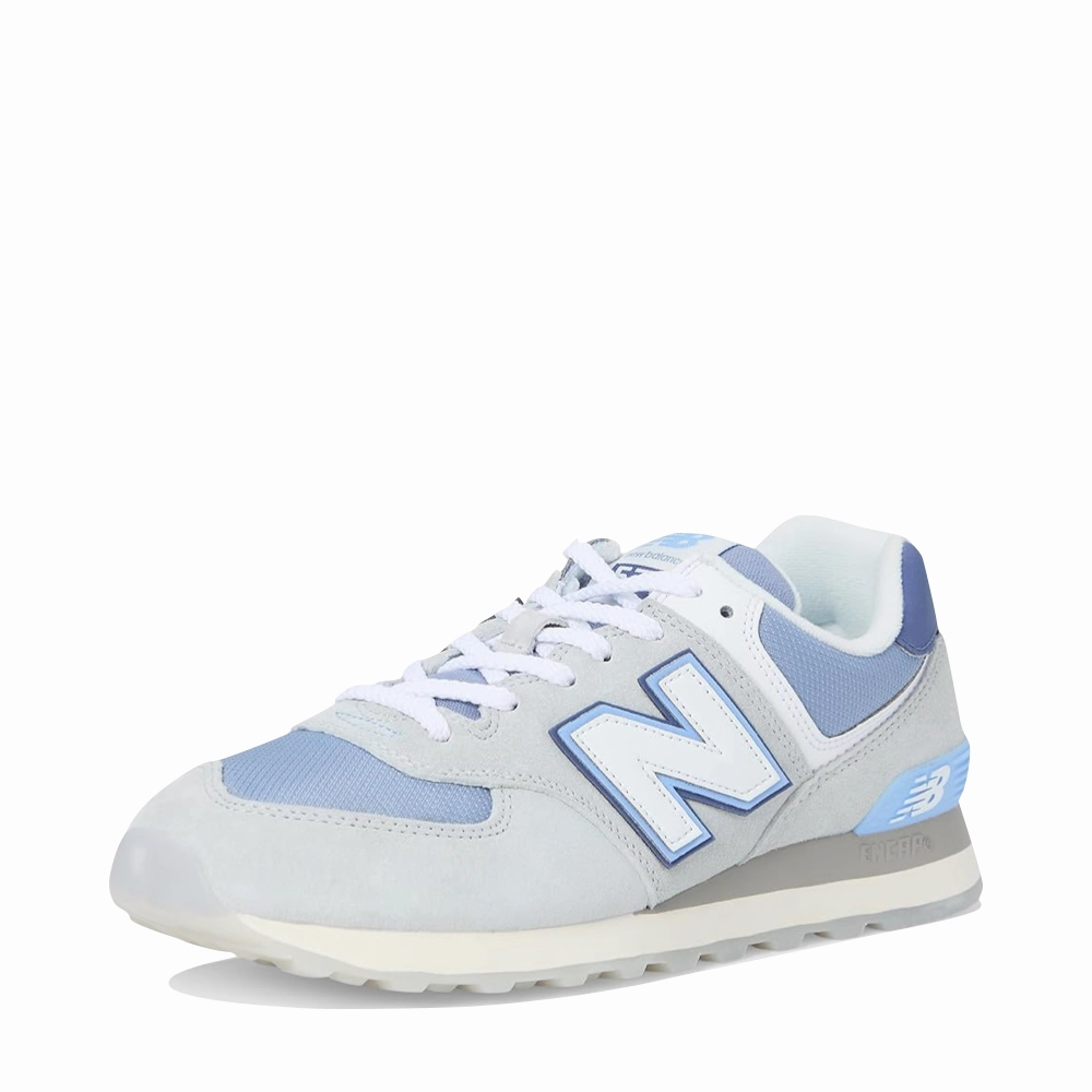 New Balance Women's 574 Sneaker in Pearl Grey/White Dirt Walk Cushioned Midsole