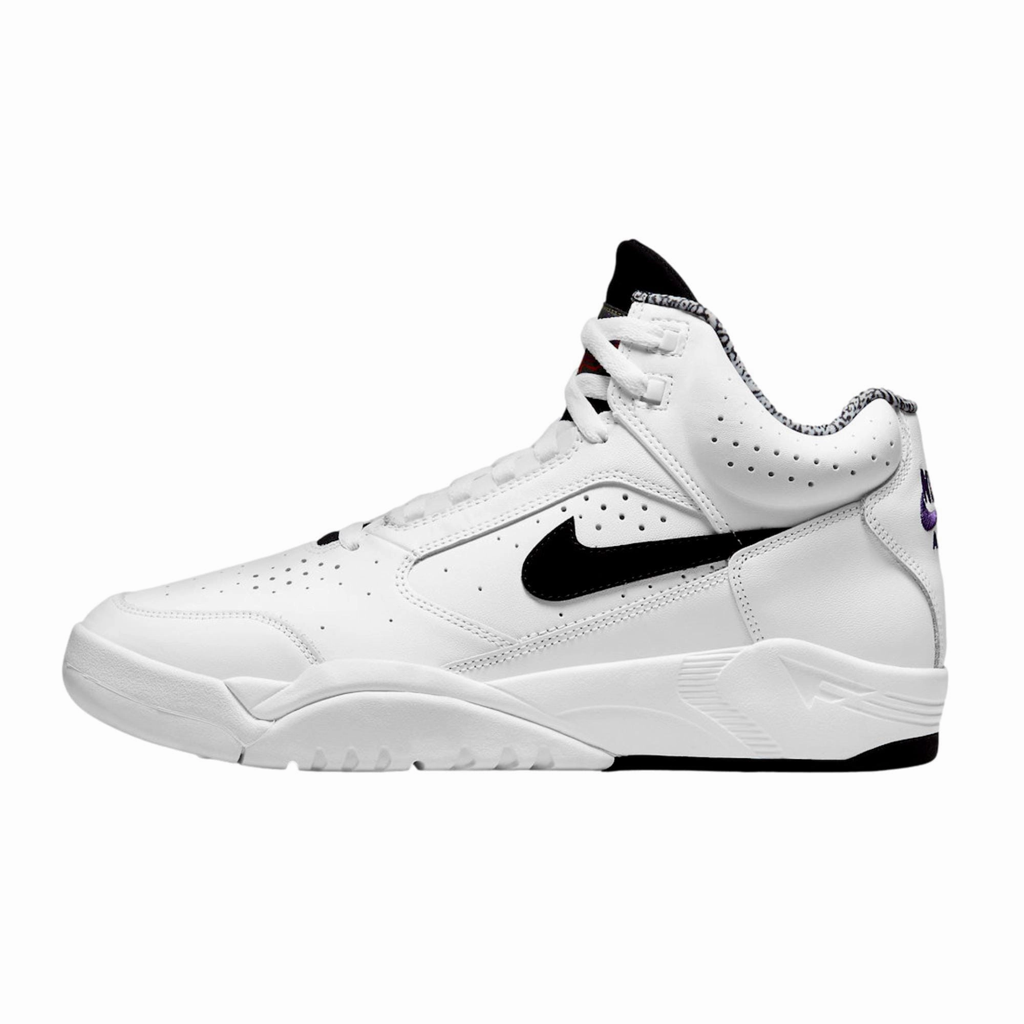 Nike Air Flight Lite Mid White / Black  DJ2518-100 Men's anti - microbial - design shoes running in cross - country races shoes