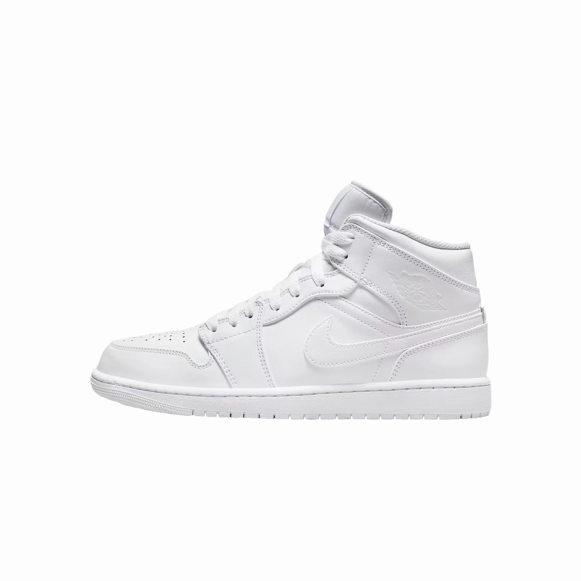 neutral - arch shoe help Nike Air Jordan 1 Mid White / White - White  554724-136 Men's
