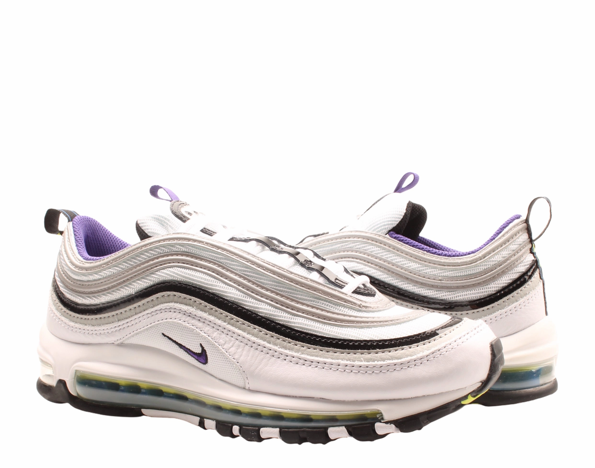 Nike Air Max 97 Airmoji White/Court Purple-Black Men's Running Shoes DD9598-100 Body Balance