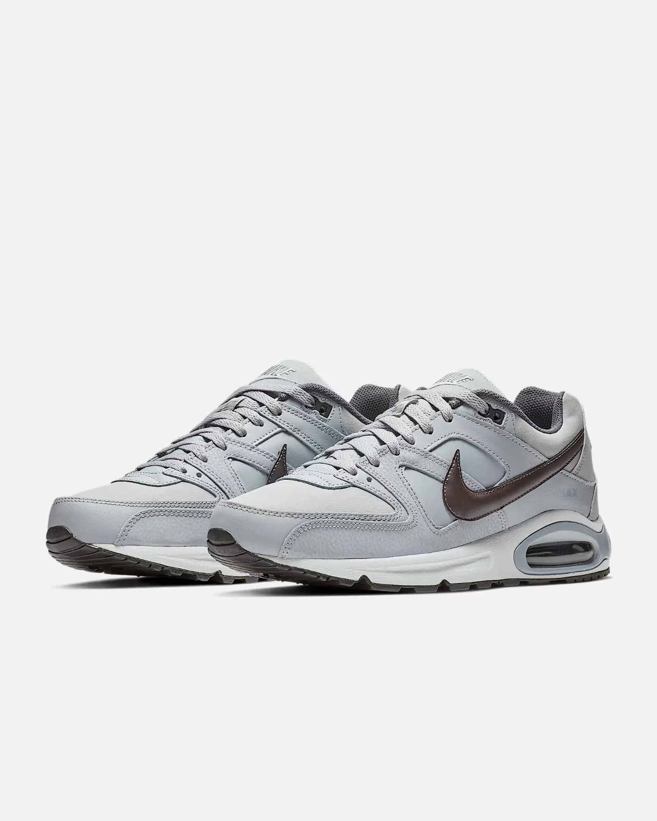 Nike Air Max Command 749760-012 Sneaker Mens 7 Gray Leather Running Shoes GBNC46 Metallic