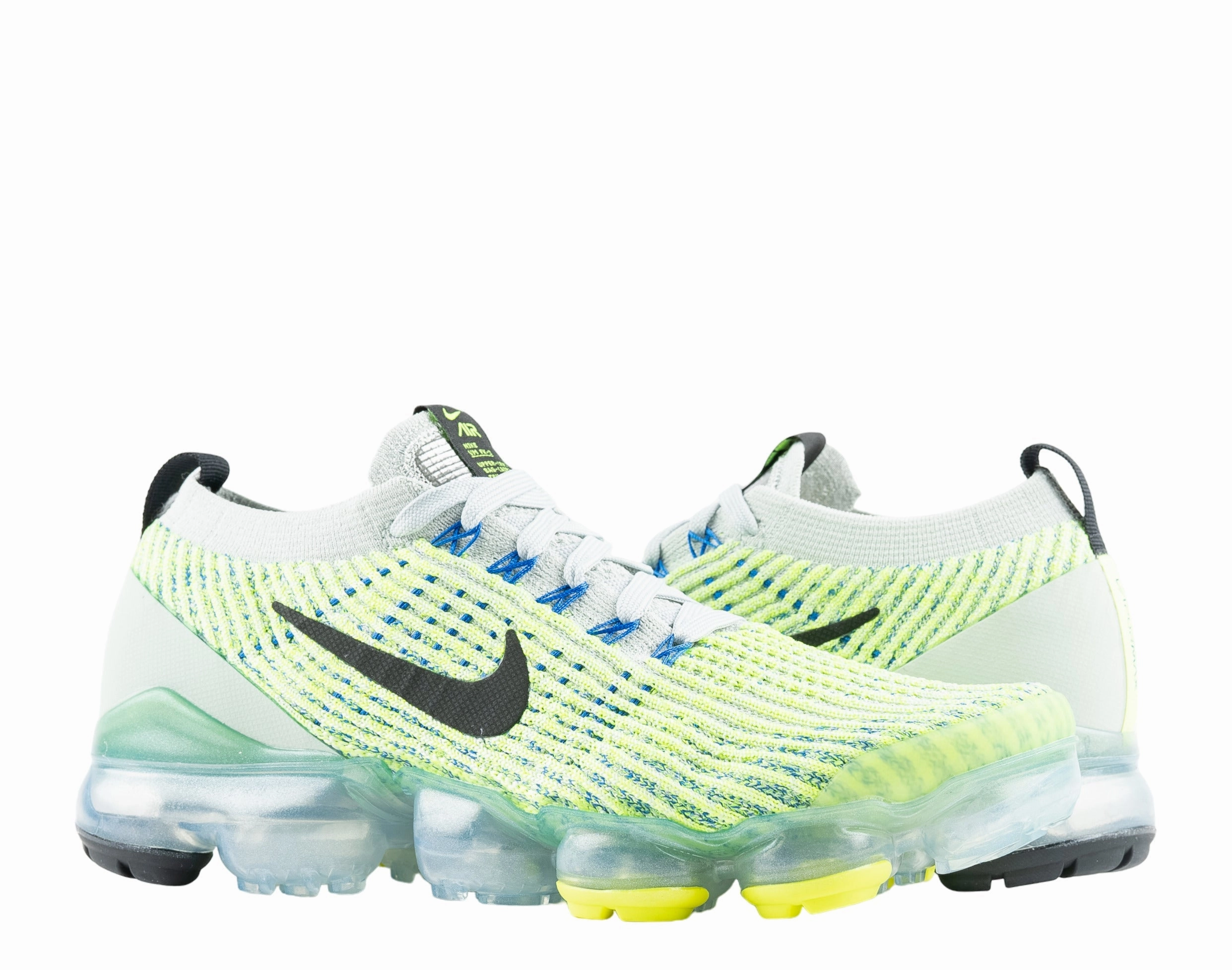 Nike Air Max Vapormax Flyknit 3 Silver/Black-Volt Men's Running Shoes AJ6900-005 arch - support insole shoes agility training running option