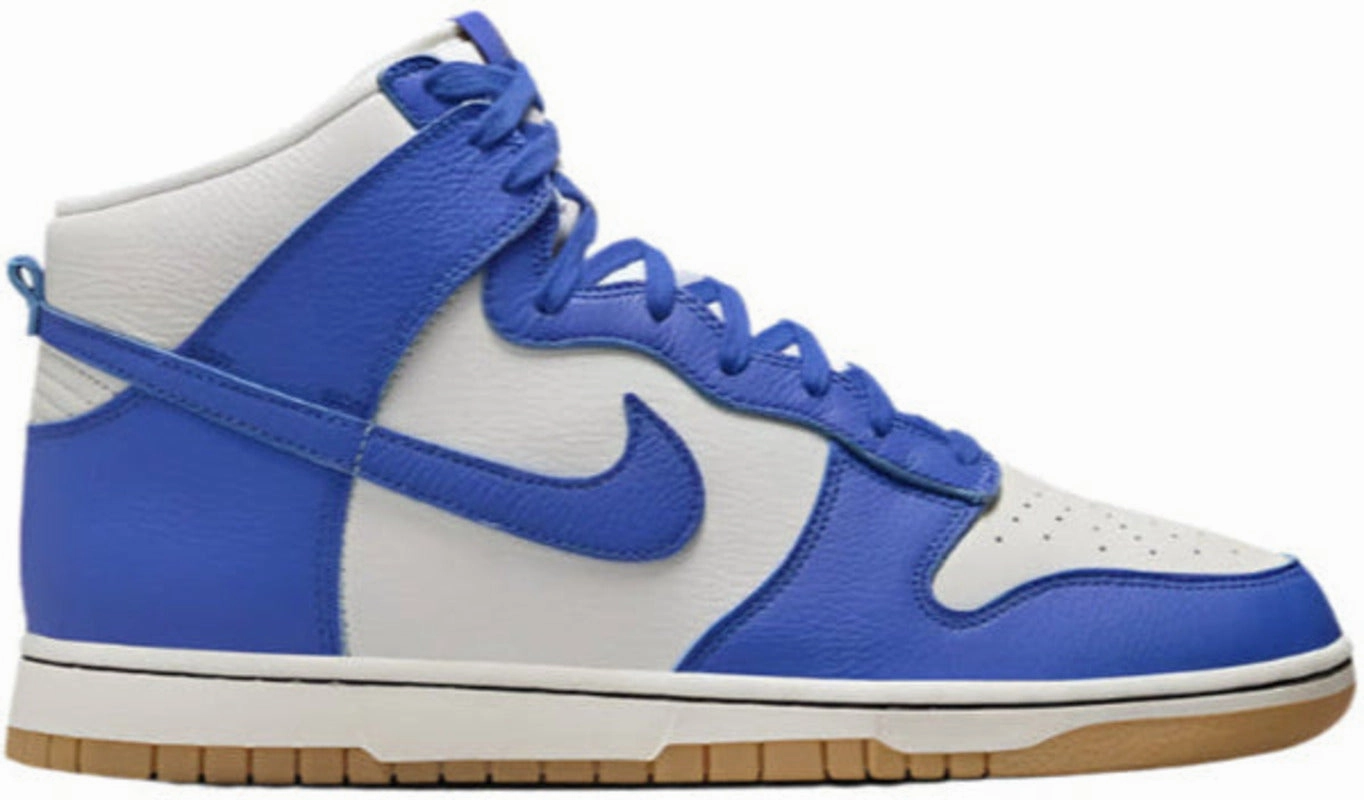heavy - duty upper shoes wide - fit running gear Nike Dunk High Retro SE Phantom Racer Blue Gum