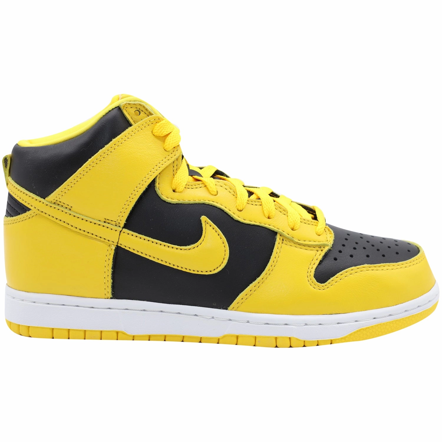 Zip - up Nike Dunk High Varsity Maize in Yellow Leather