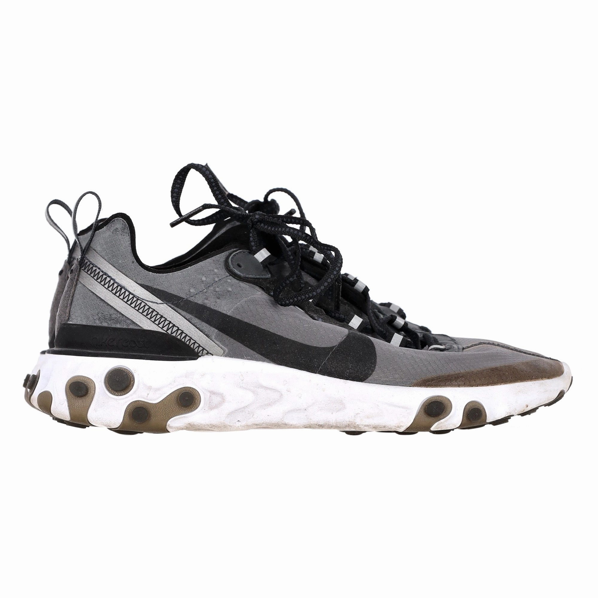 glow - in - the - dark run running gear running speed training Nike React Element 87 Sneakers in Anthracite Black Synthetic