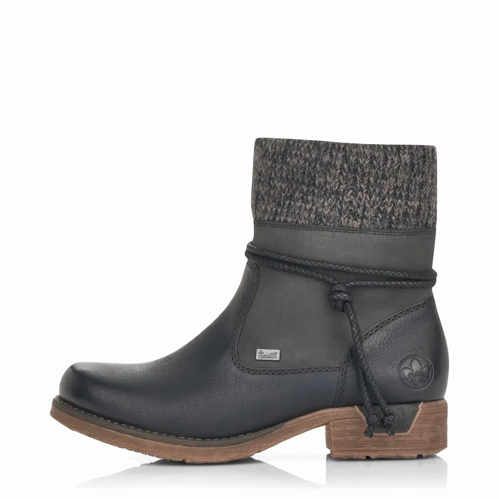 Rieker Women's Fee 88 Mid Waterproof Boot in Black Planet Step Park Picnic