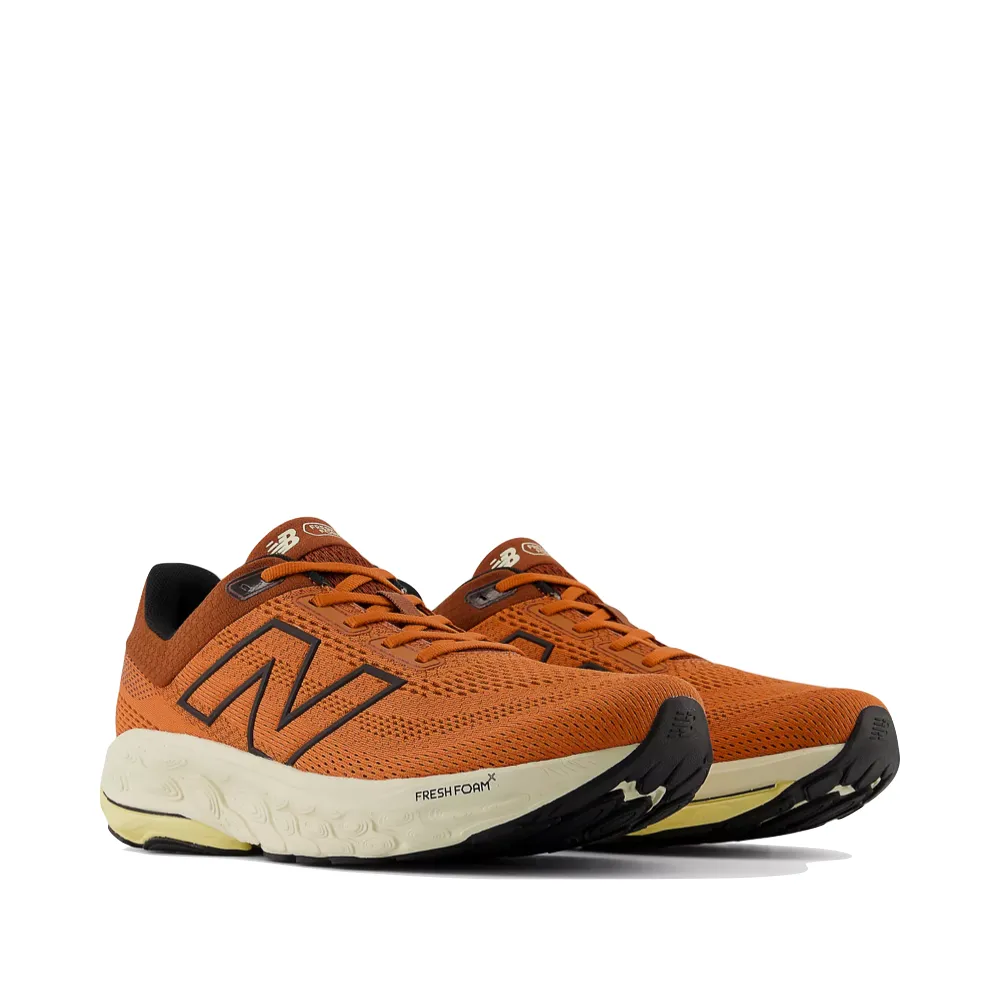 New Balance Men's Fresh Foam X 860v14 Sneaker in Infield Clay with Relic Brown and Black road durability