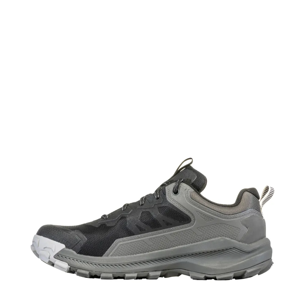 Oboz Men's Katabatic Low Waterproof Hiker in Charcoal Rubber Outsole Heavy Walk