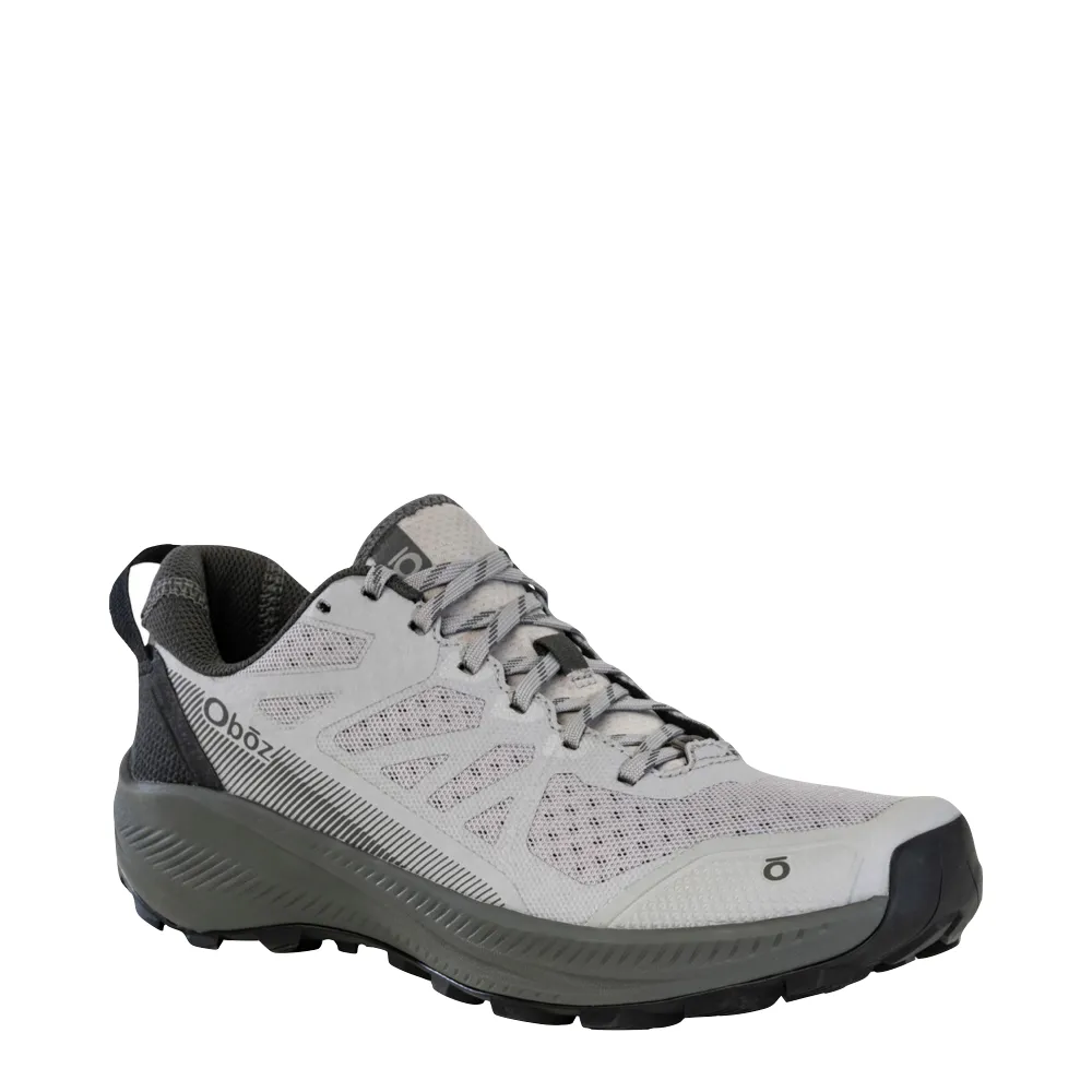Oboz Men's Katabatic LT Low Hiker in Drizzle Grey trail running shoes Easy Lace System