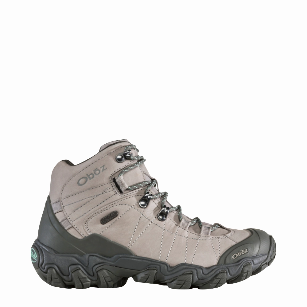 Oboz Women's Bridger Mid Waterproof Hiker in Frost Grey Flexible Support Trail Escape