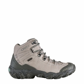 Oboz Women's Bridger Mid Waterproof Hiker in Frost Grey Flexible Support Trail Escape