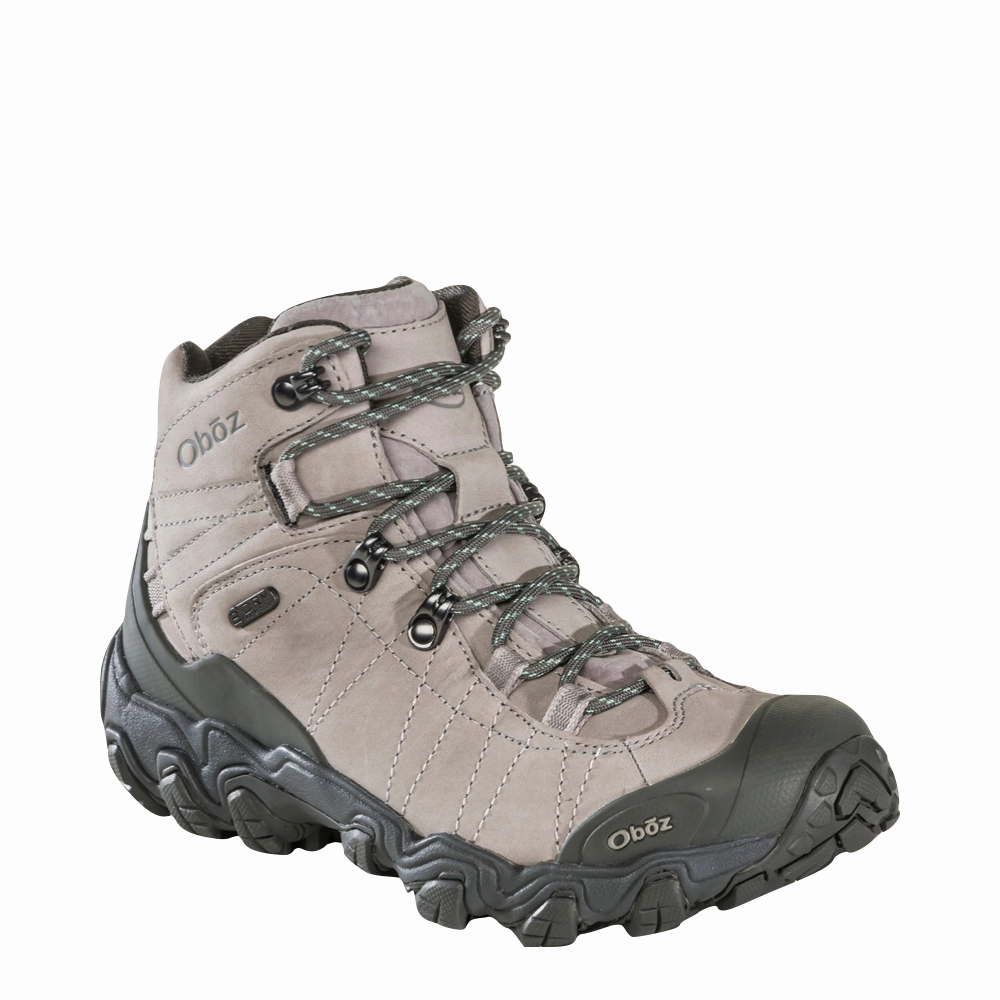 Stable Hike Fit Trekking Path Oboz Women's Bridger Mid Waterproof Hiker in Frost Grey