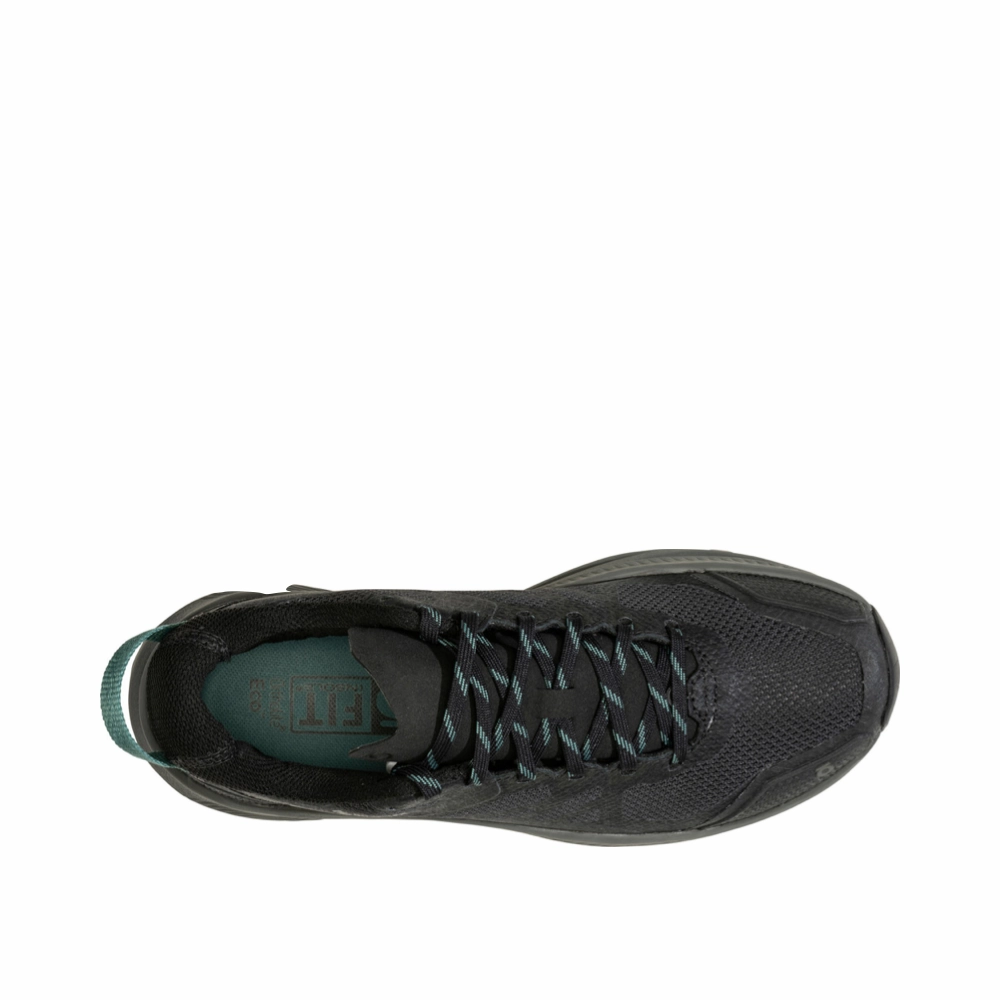 Oboz Women's Katabatic LT Low GTX Waterproof Hiker in Black Sea Foot Control